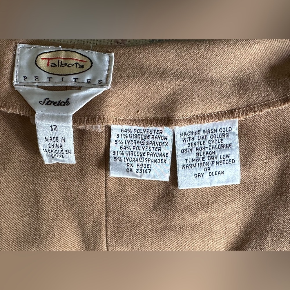 Talbots Tan Color Pant - Picture 4 of 6